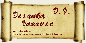 Desanka Vamović vizit kartica